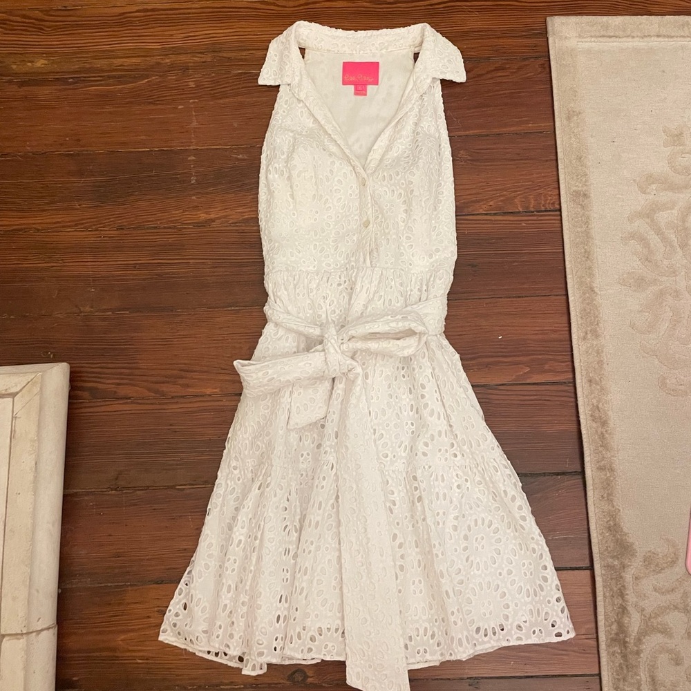 Lilly Pulitzer white collard dress